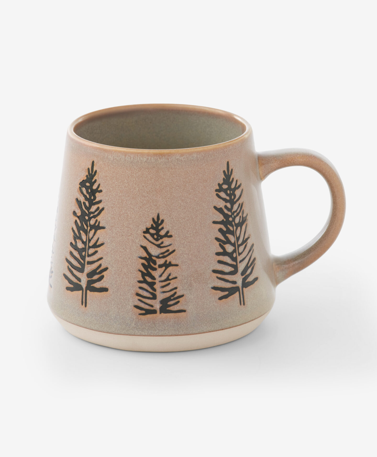tazza crema con albero di natale