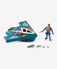 aereo a batterie blu giocattolo