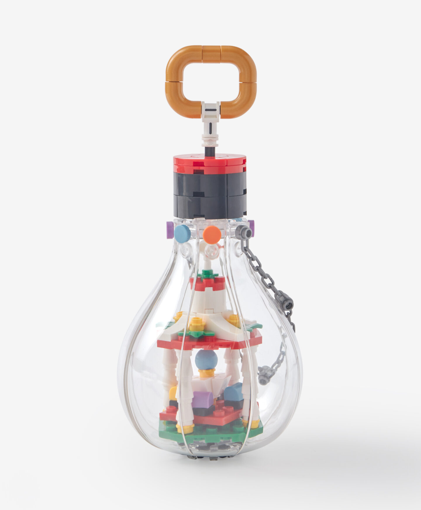 lampadina natalizia con casetta