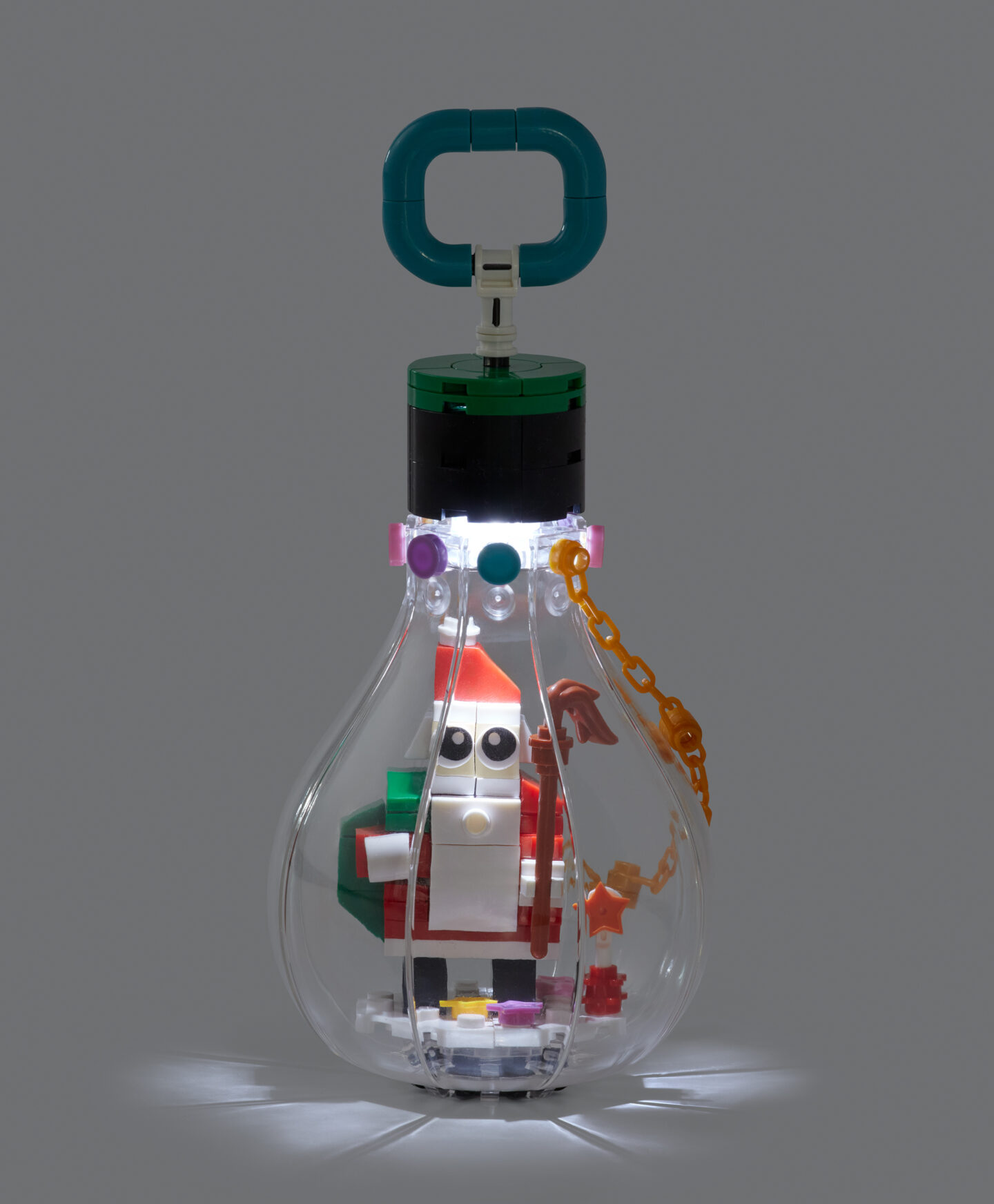 lampadina natalizia babbo natale