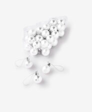 set di palline natalizie bianche