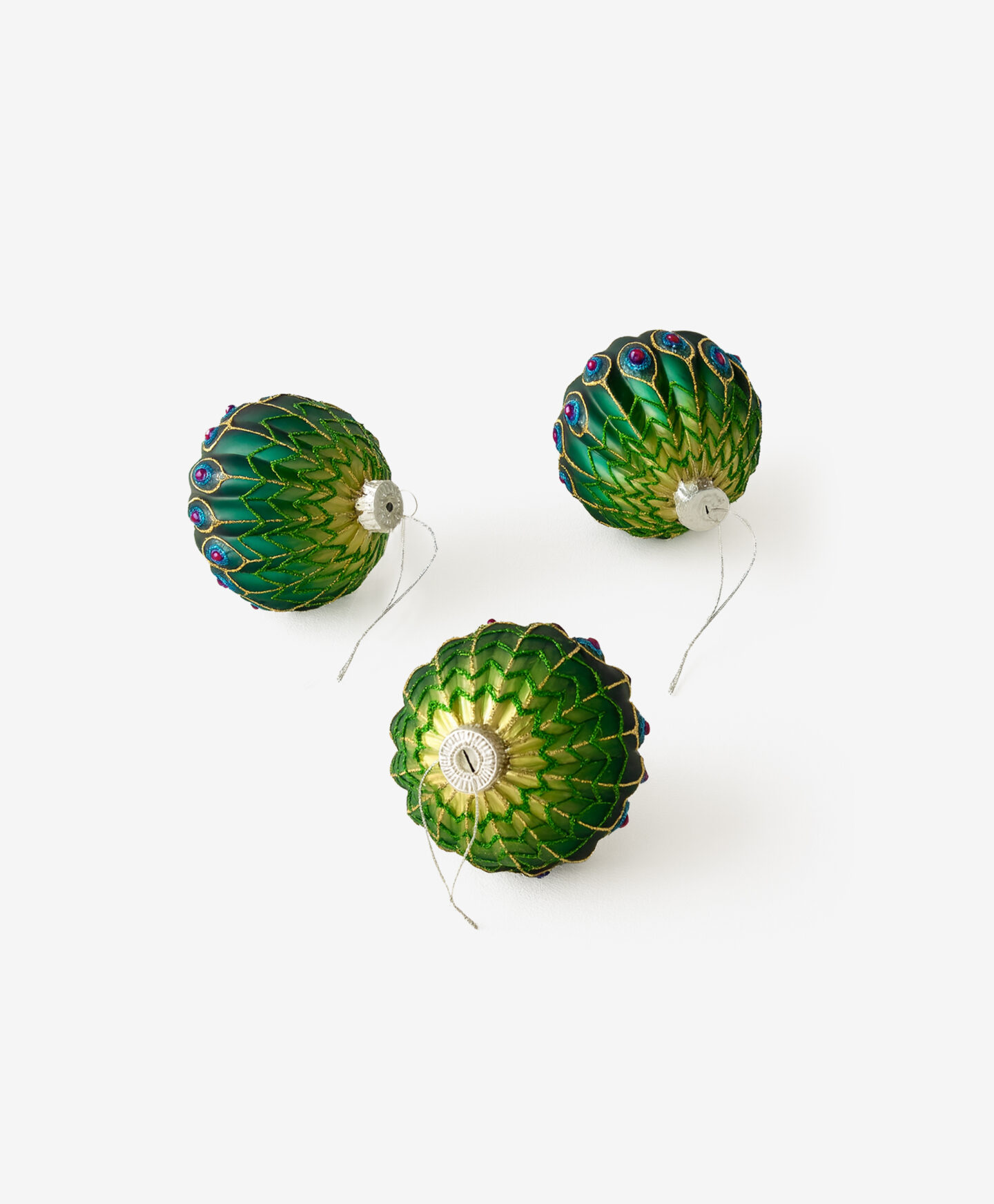 Szklane bombki granatowe 3-pak