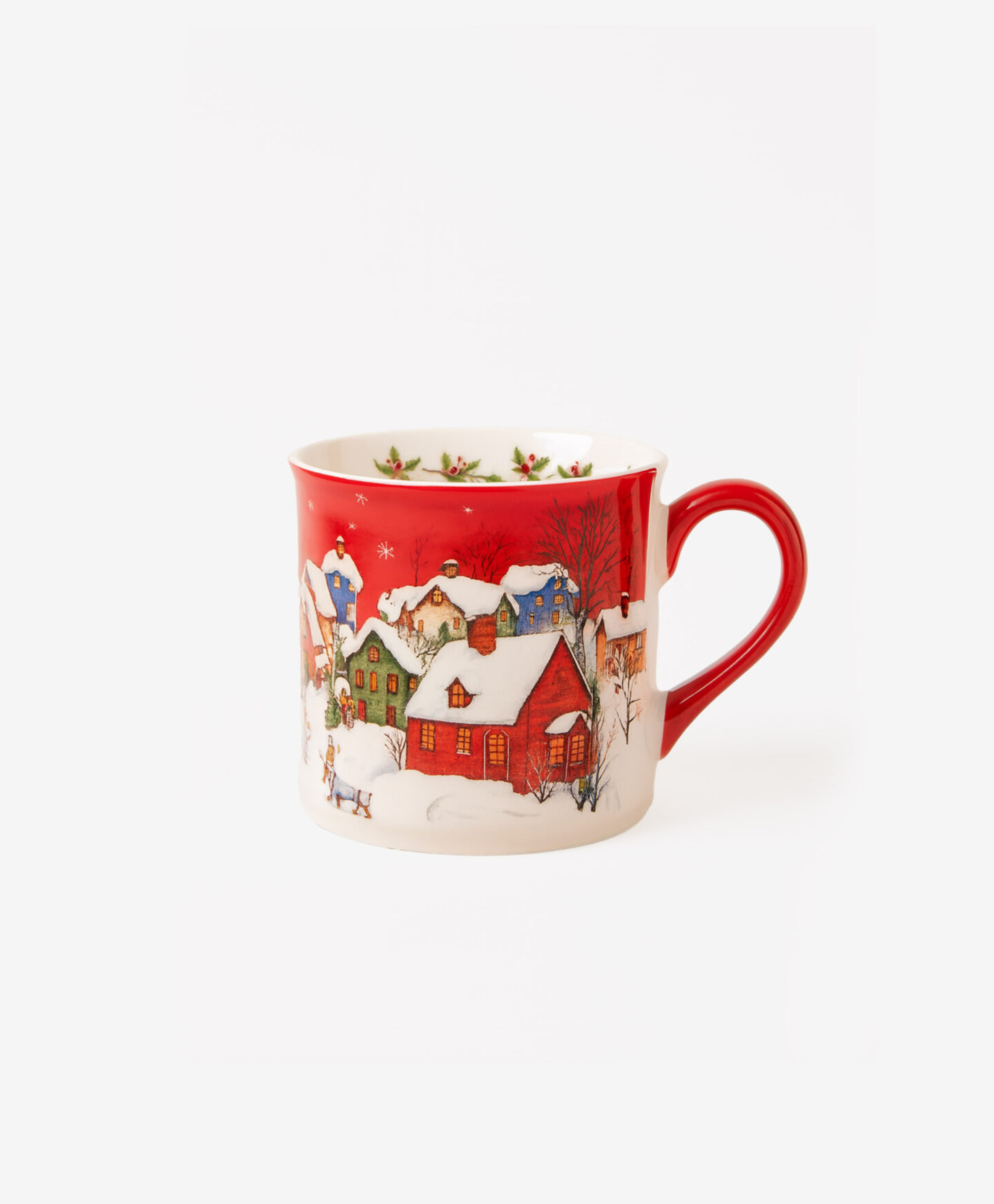 tazza natalizia rossa con renna