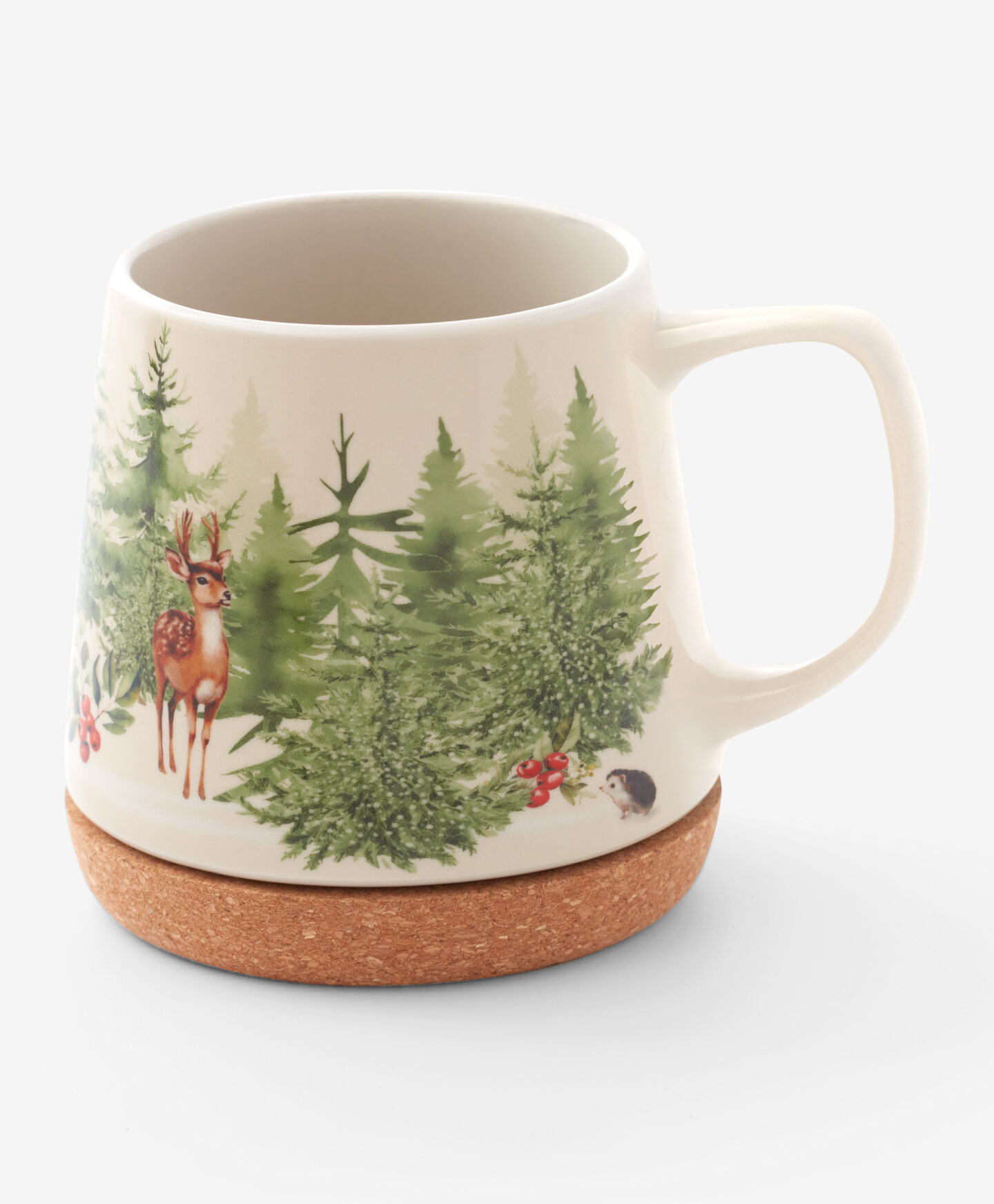 tazza natalizia con alberi