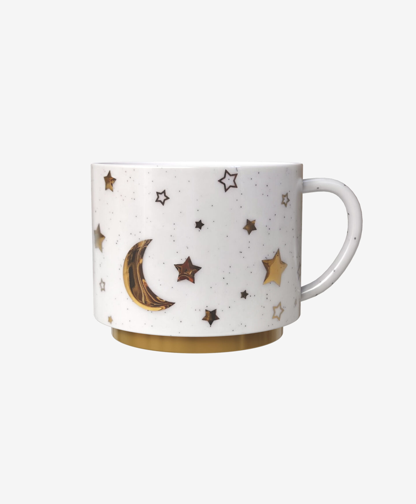 tazza con stelline dorate