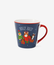 tazza blu natalizia con scritta