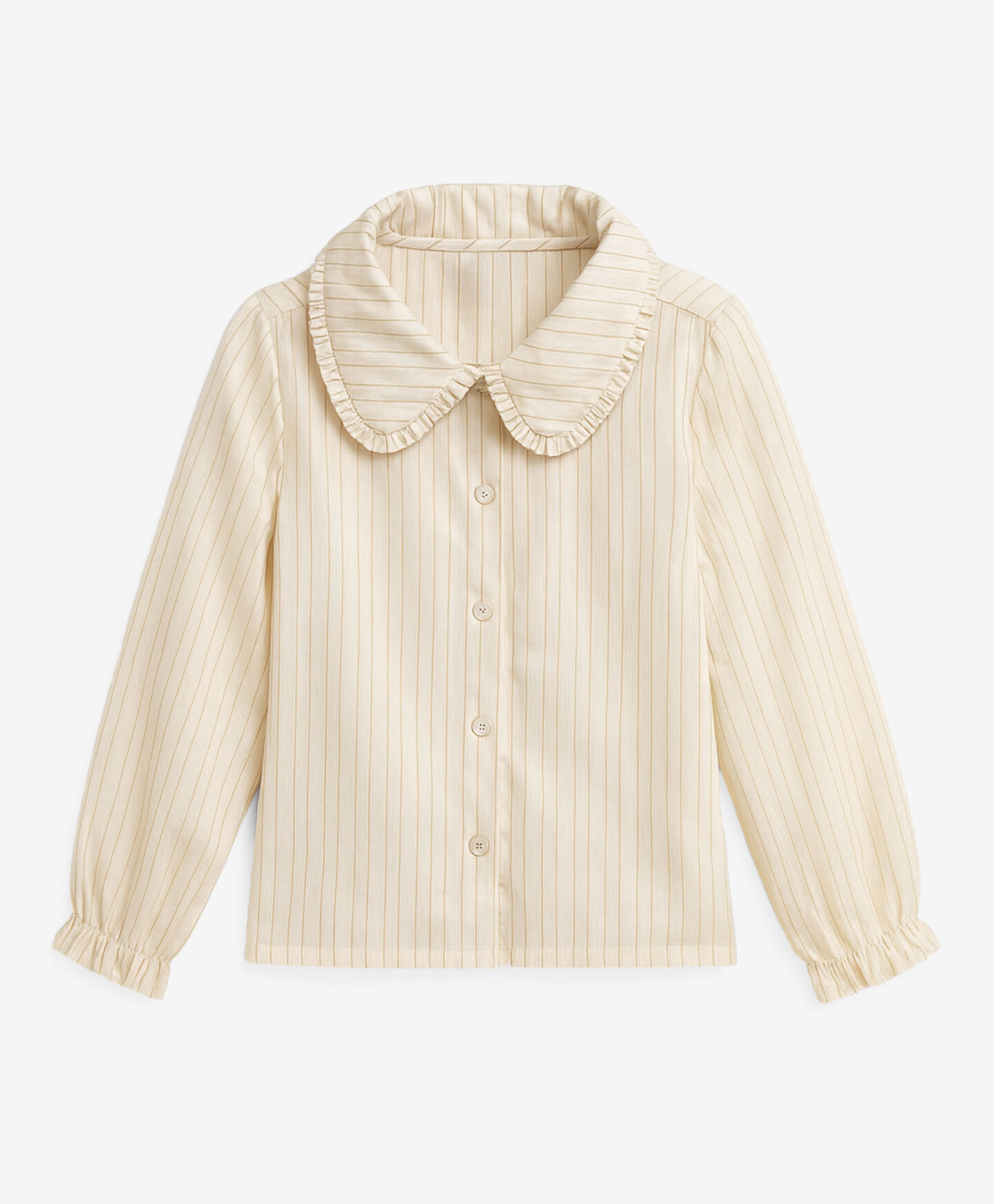 camicia a righe bianca da bambina