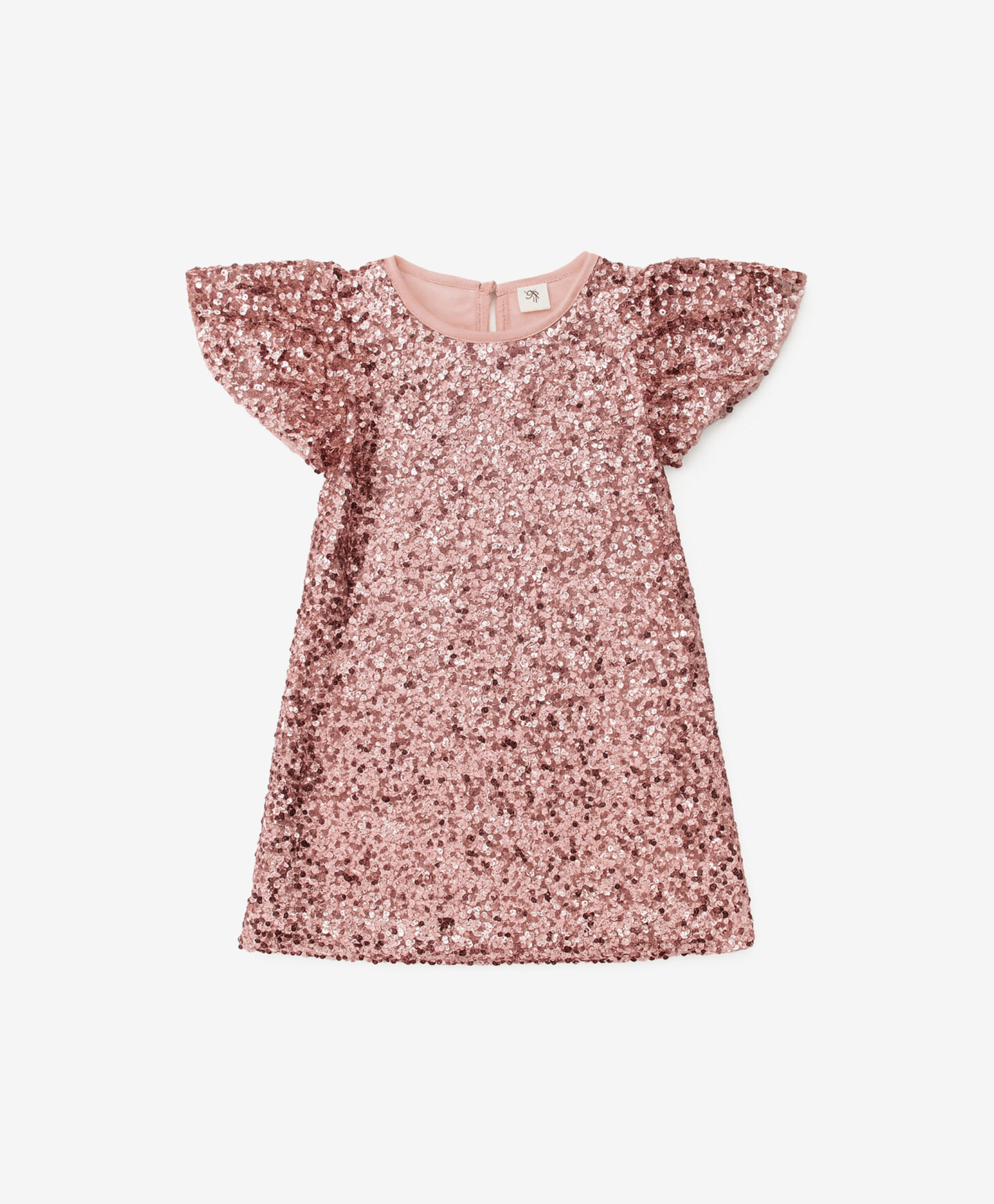 abito rosa con paillettes bambina