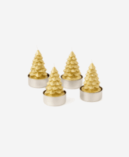 set candele dorate albero natale
