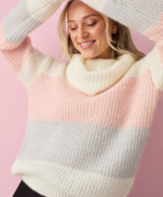 Sweter damski w pasy