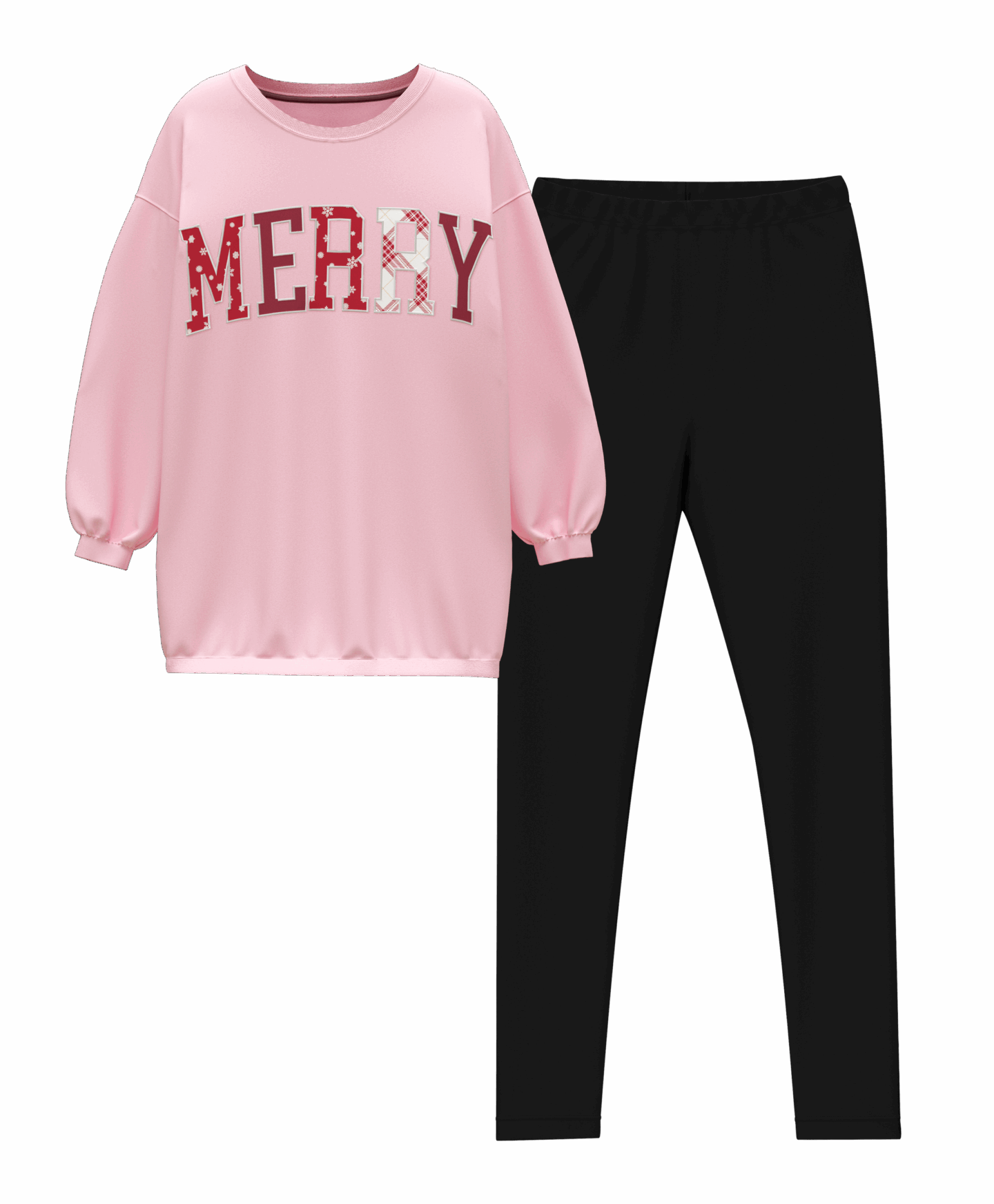 pigiama rosa e nero da donna