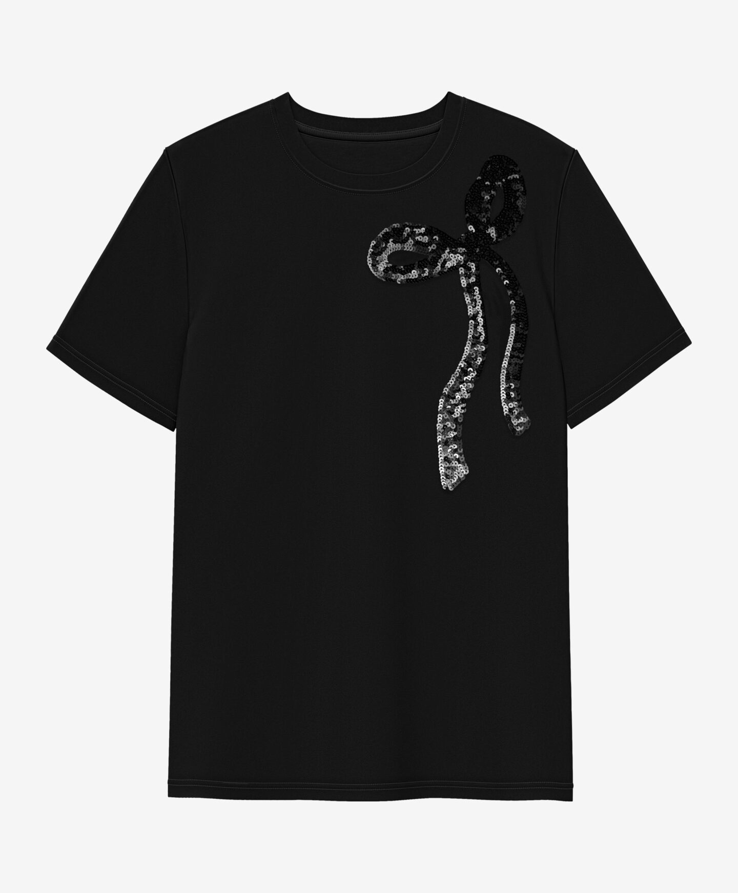 t-shirt nera elegante da donna