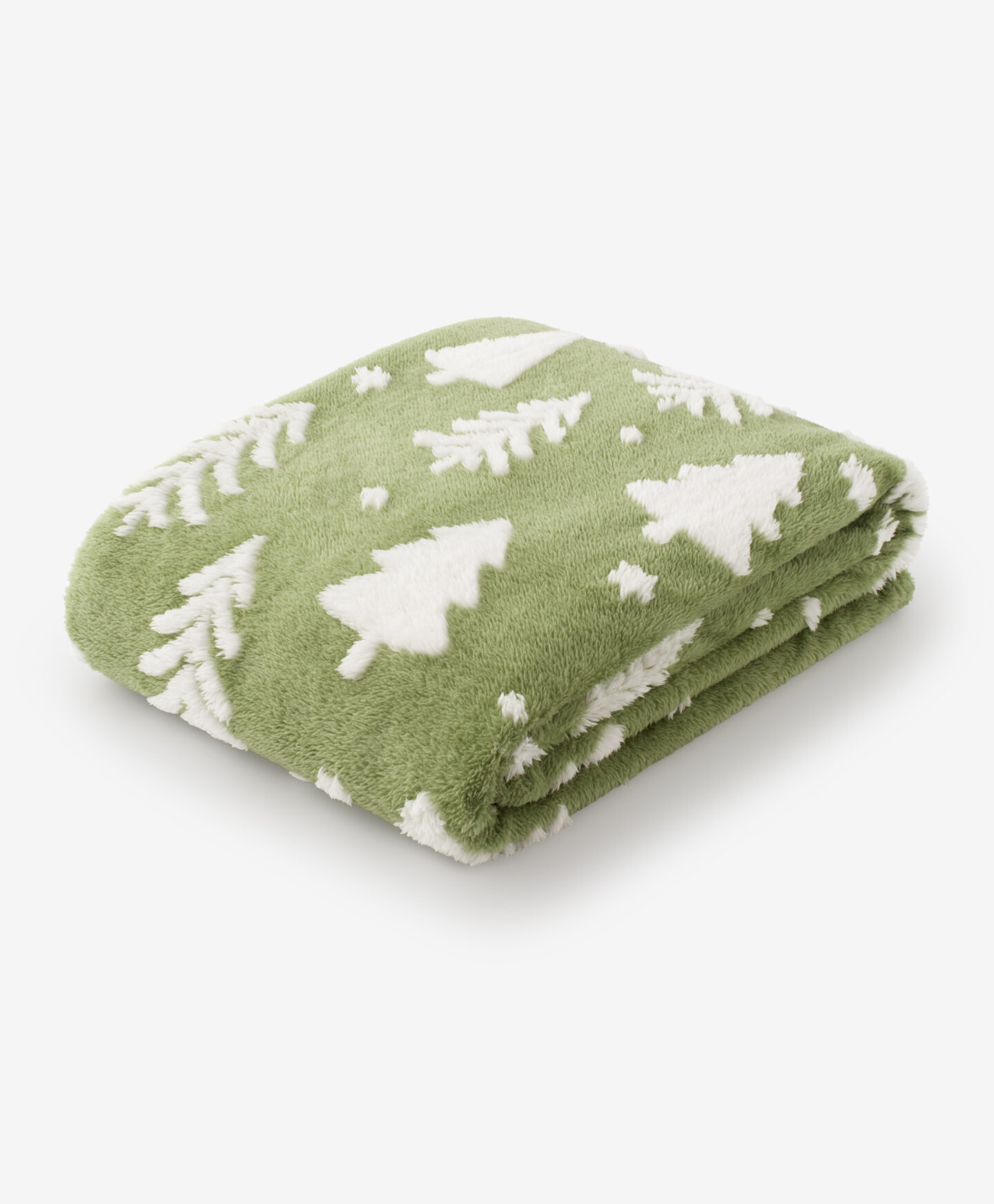 coperta natalizia verde in pile
