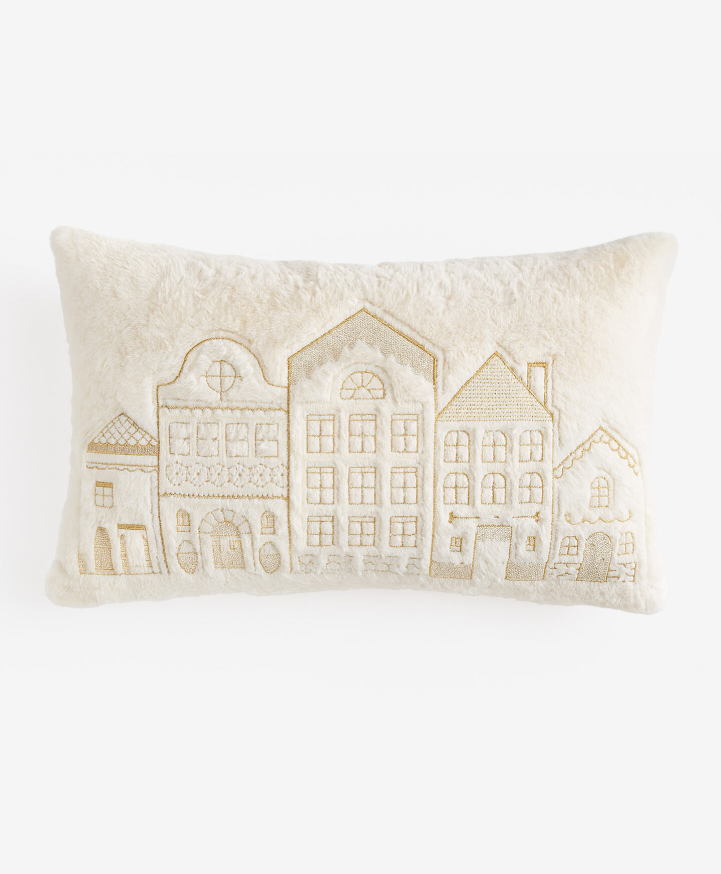 cuscino con casette dorate