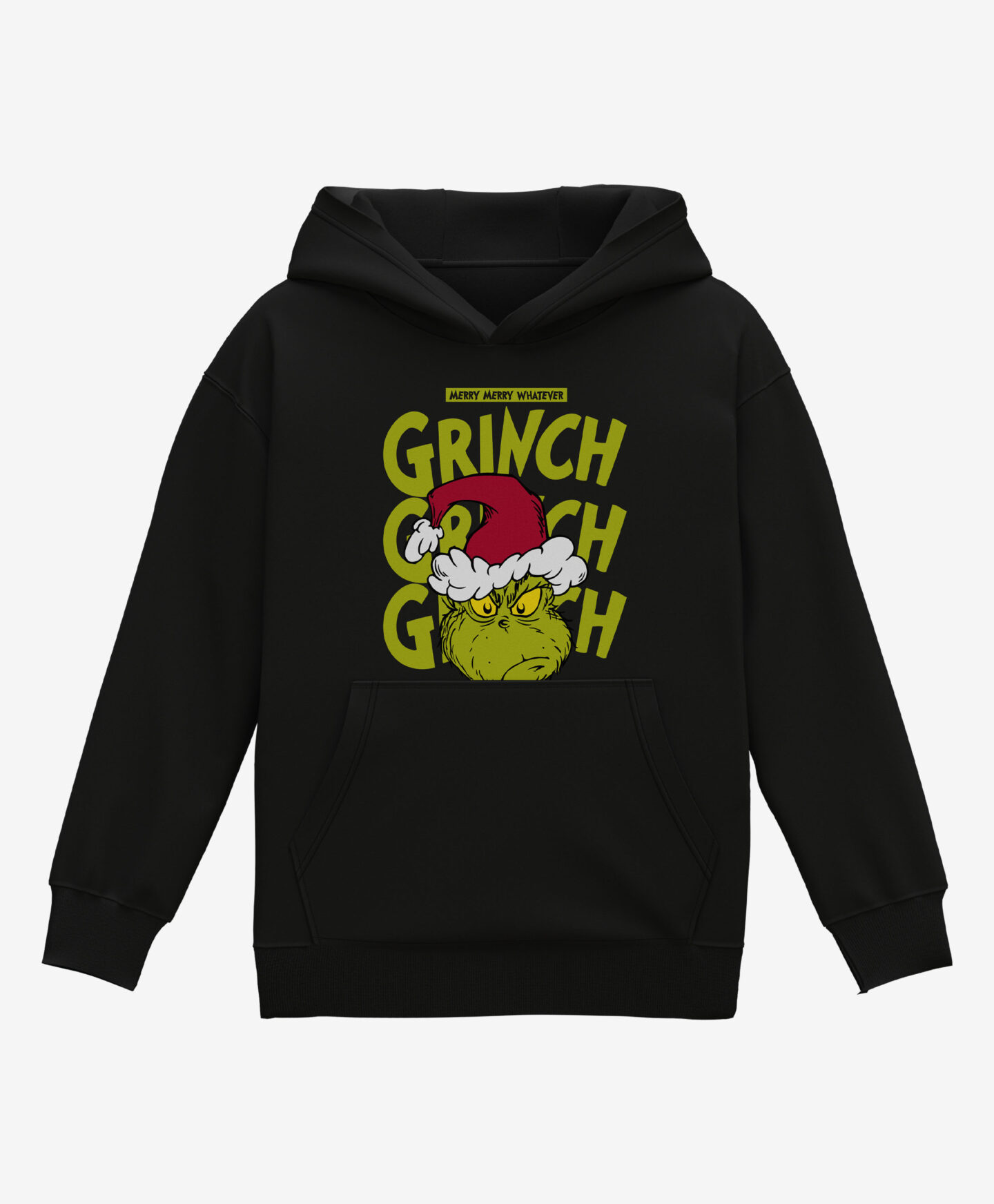 felpa nera grinch da ragazzo