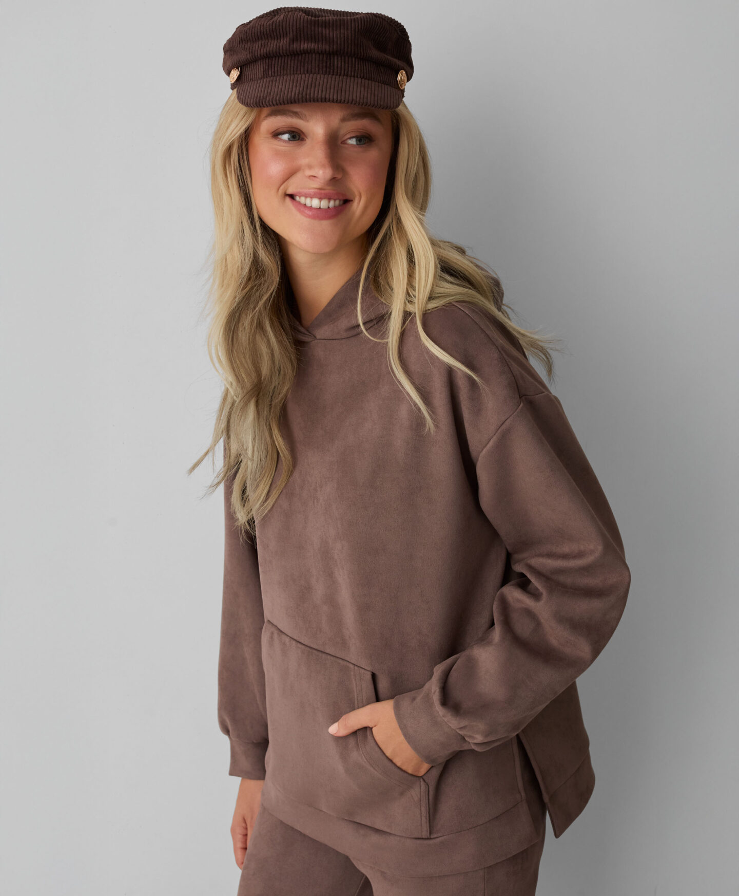 felpa marrone da donna