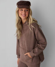 felpa marrone da donna