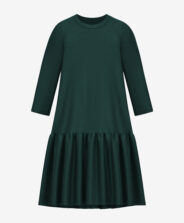 Sukienka damska welurowa zielona