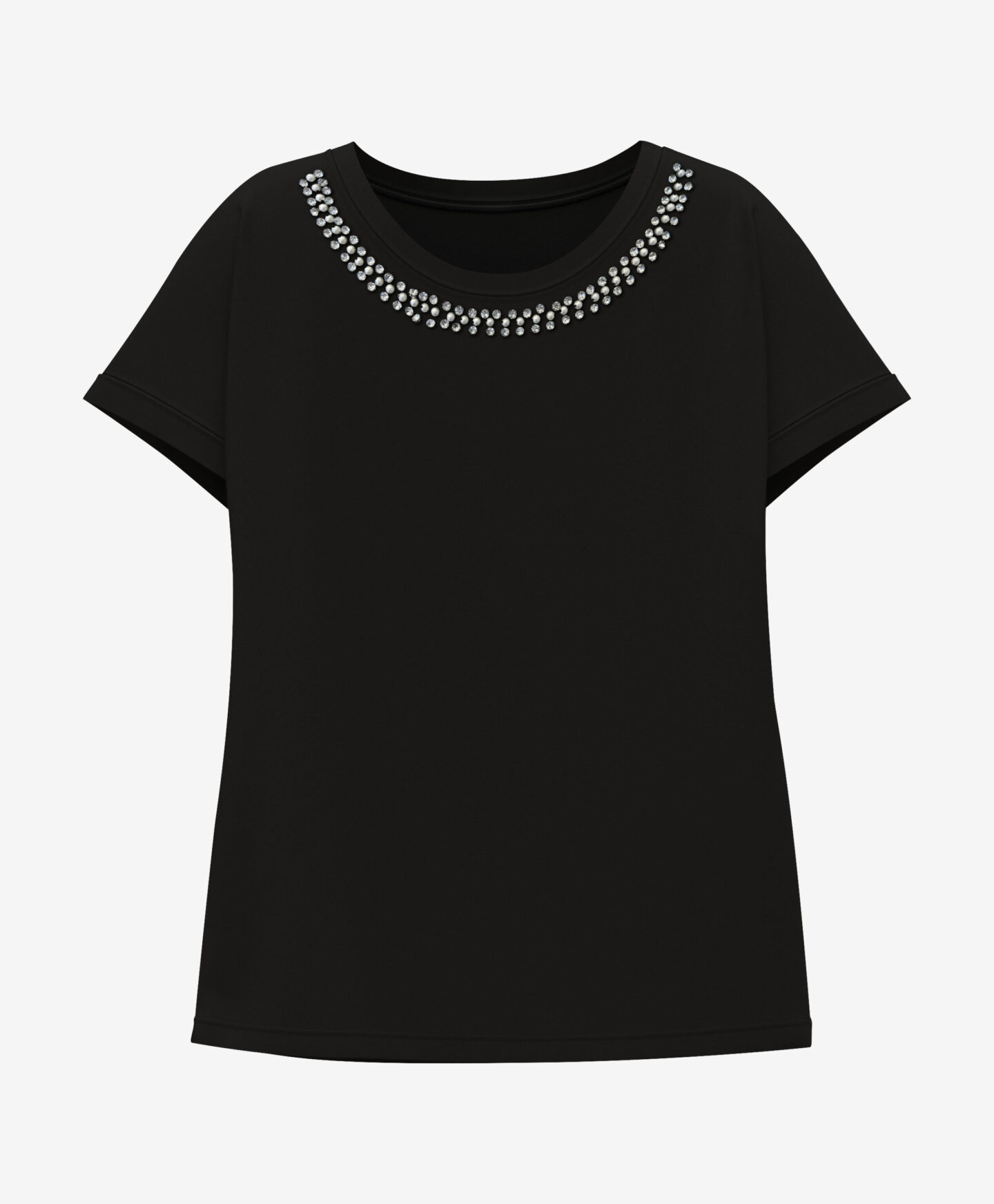 t-shirt nera da donna
