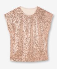 Koszulka damska z cekinami złota