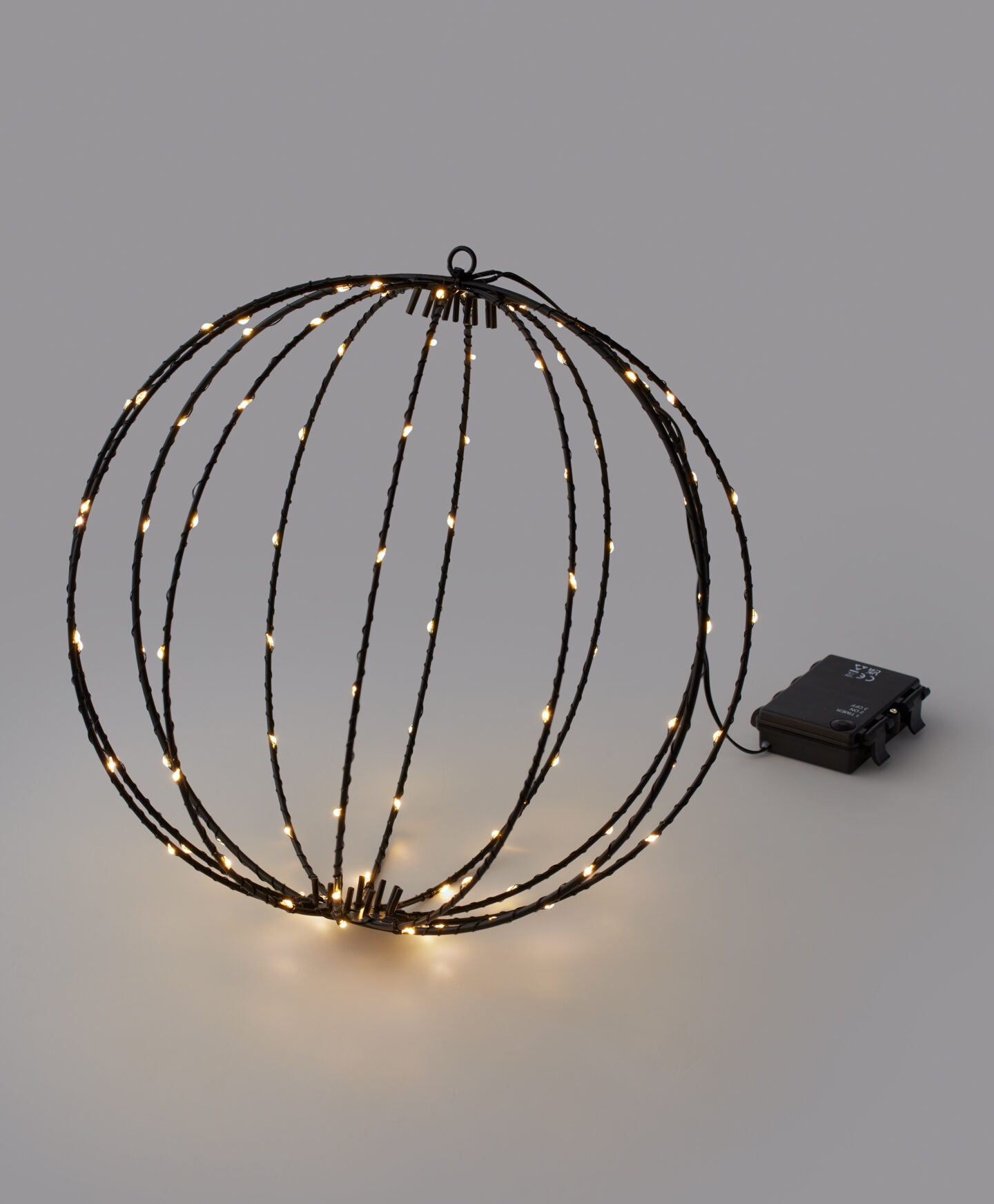 sfera led luce gialla natalizia