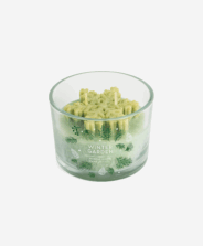 candela verde con fiocco di neve
