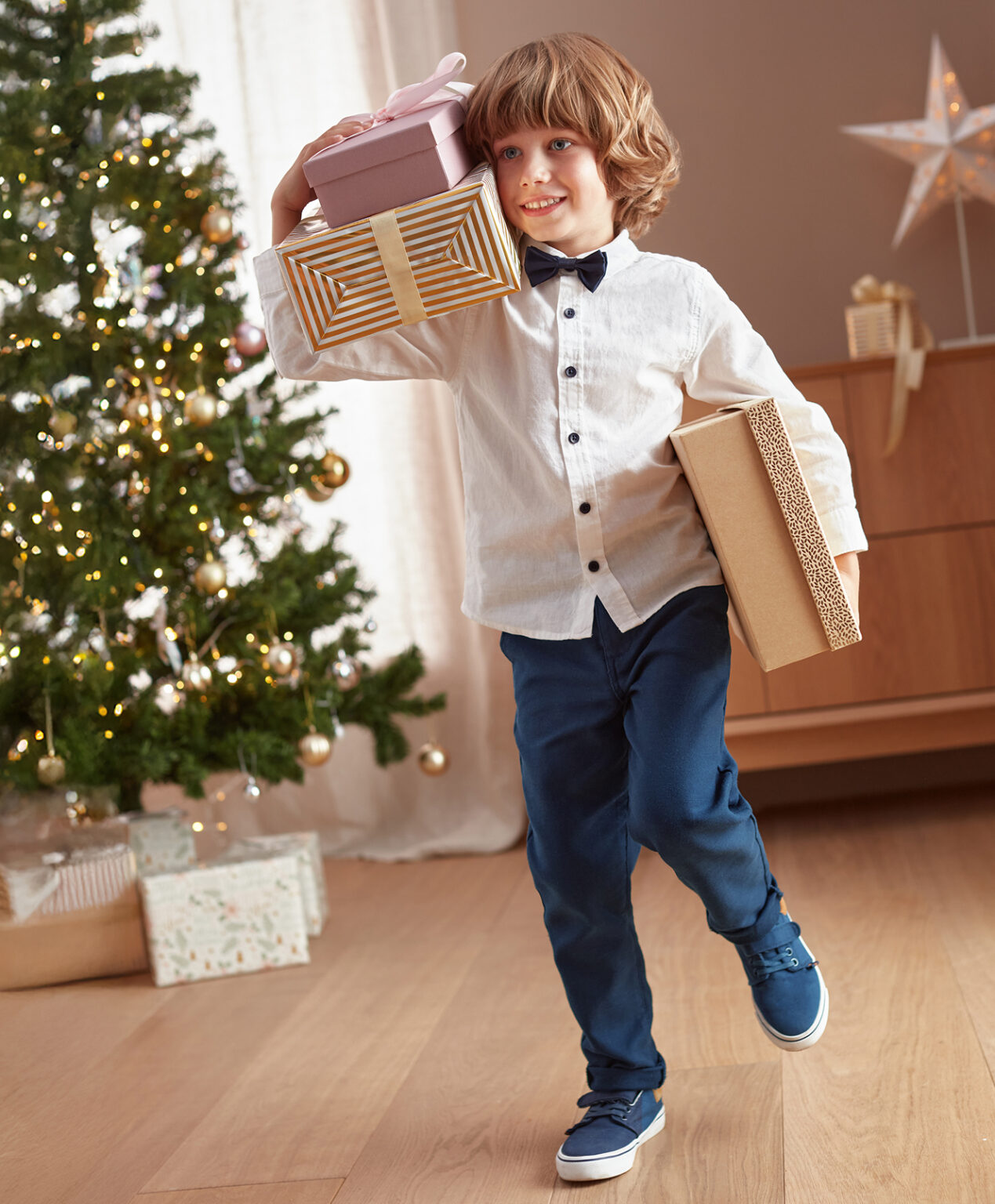 Koszula chłopięca z muszką 100% bawełny