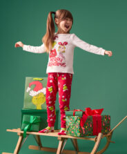 Piżama dziewczęca Grinch 100% bawełny