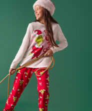 Piżama dziewczęca Grinch 100% bawełny