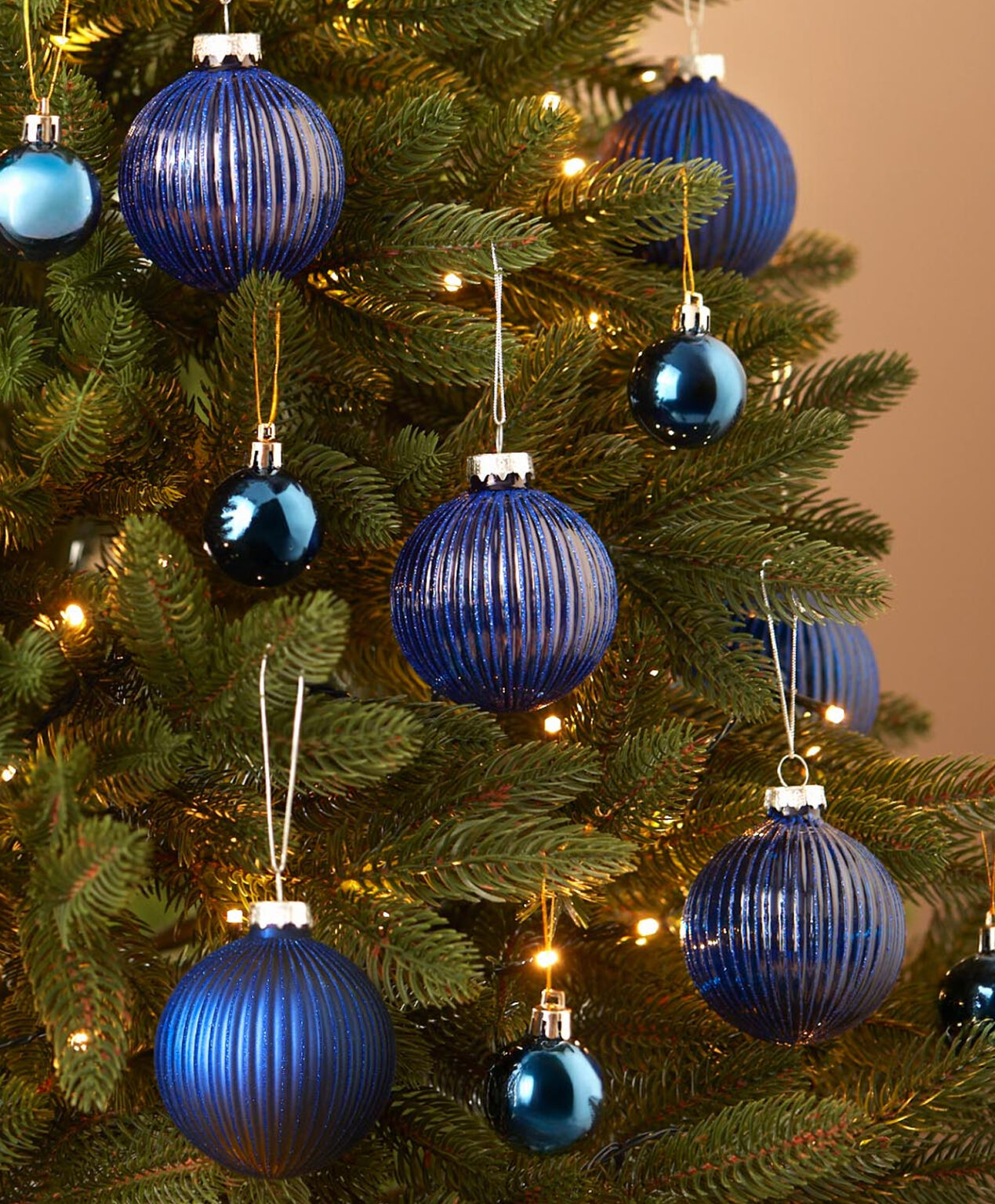 Bombki szklane granatowe 4-pak