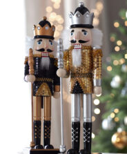 Dziadek do Orzechów złoty drewniany