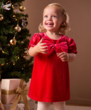 Sukienka niemowlęca dziewczęca z kokardą