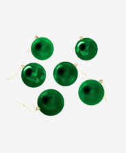 set sei palline natalizie verdi