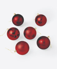 set palline rosse in plastica