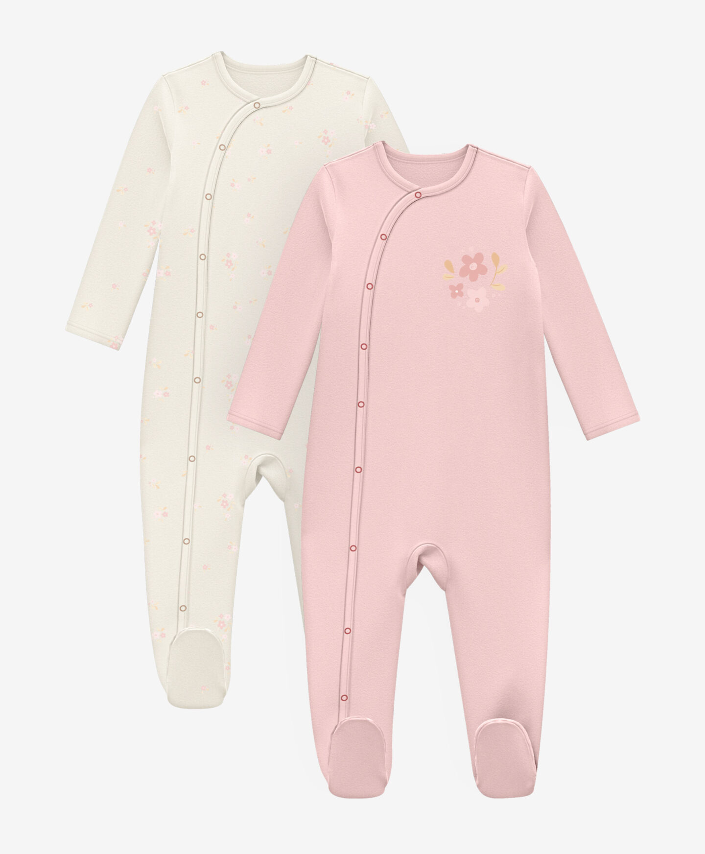 set tutine rosa e beige neonata