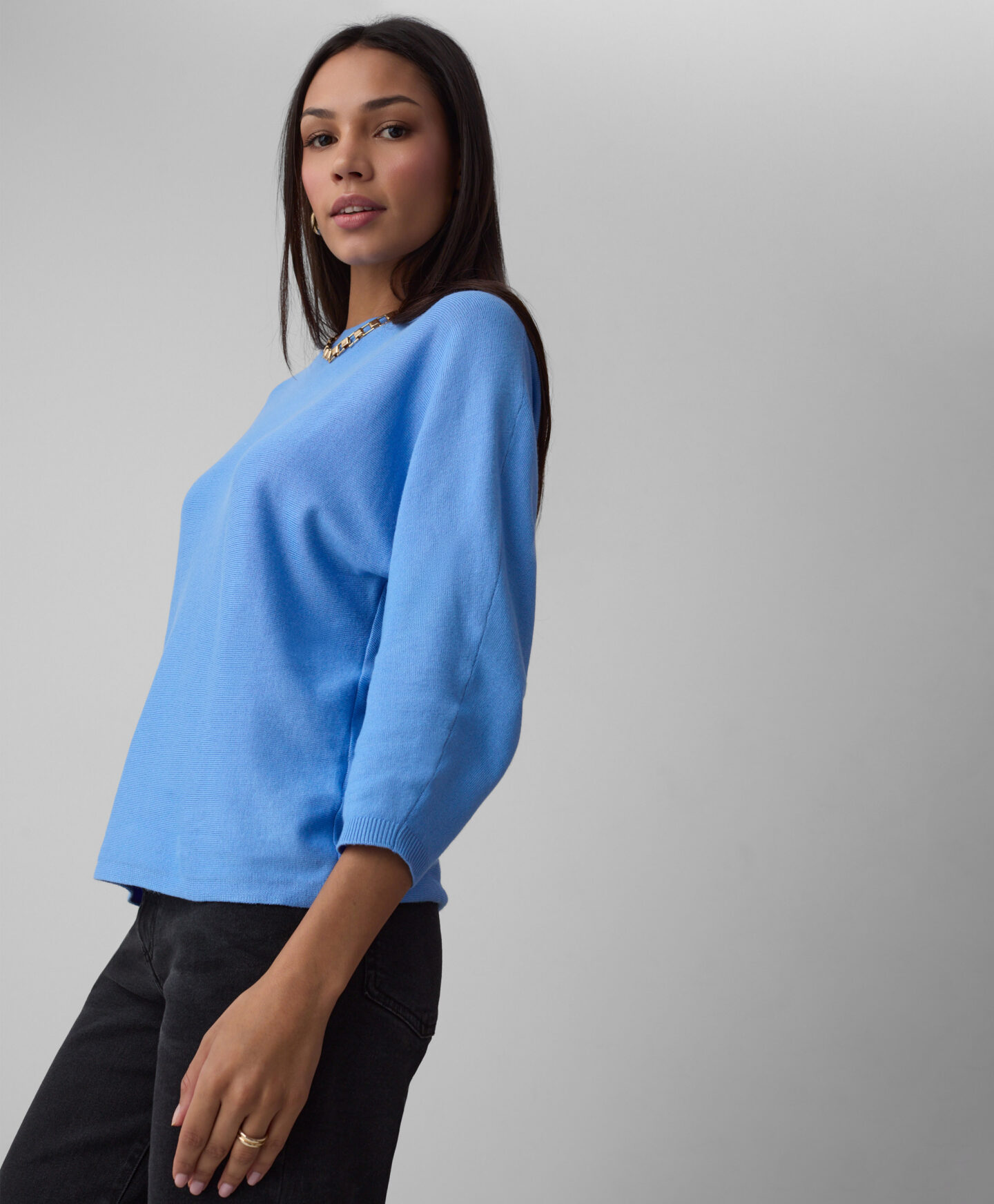 maglione bluette da donna