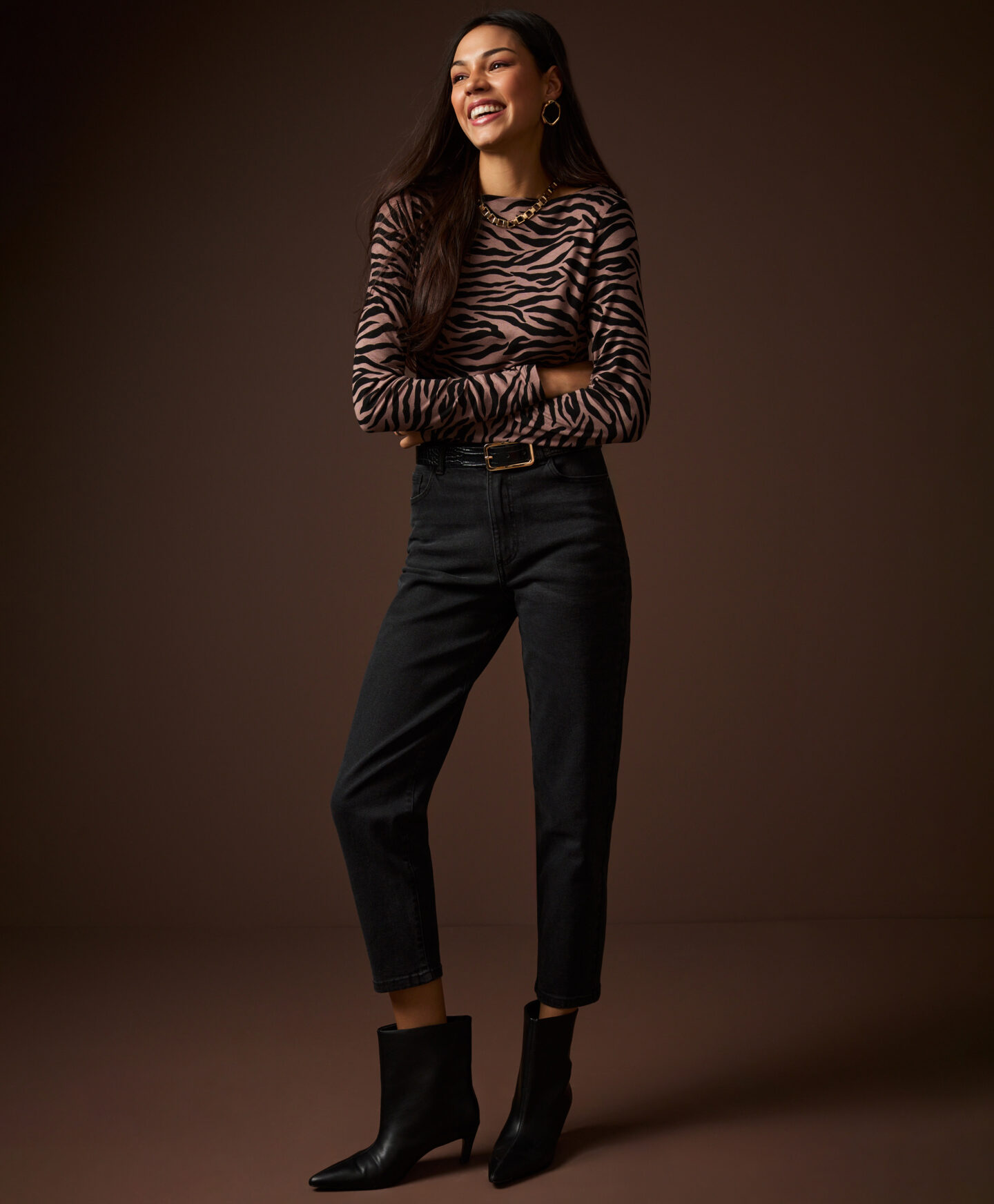 jeans neri mom fit da donna