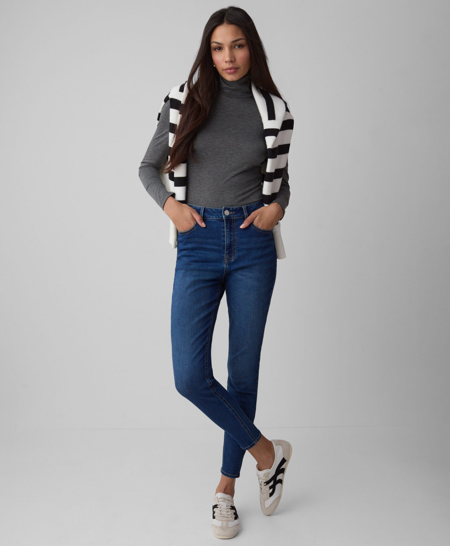 jeans blu skinny da donna