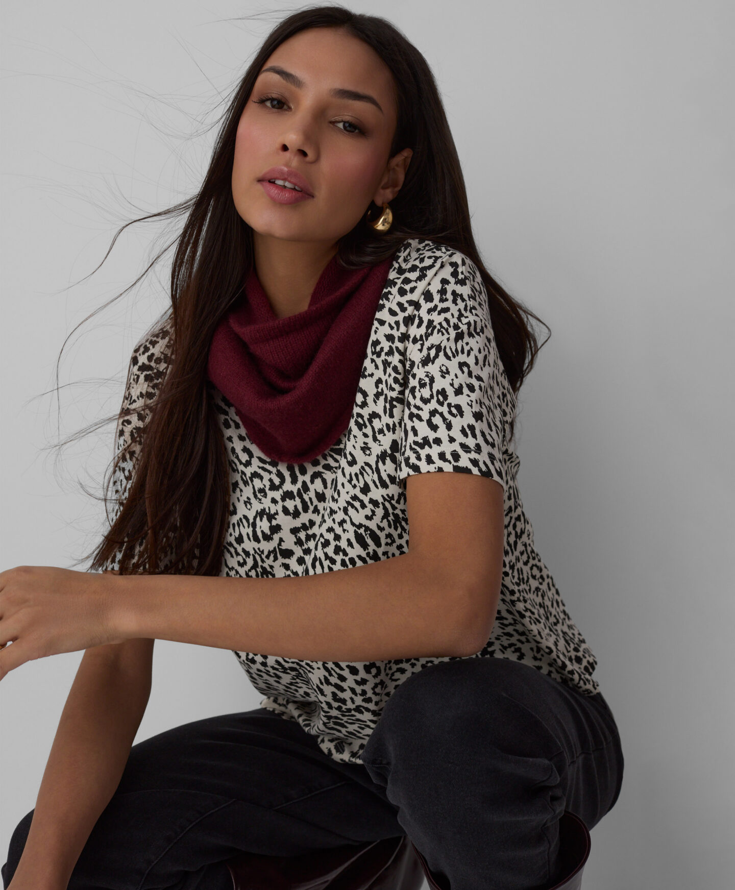 t-shirt maculata da donna