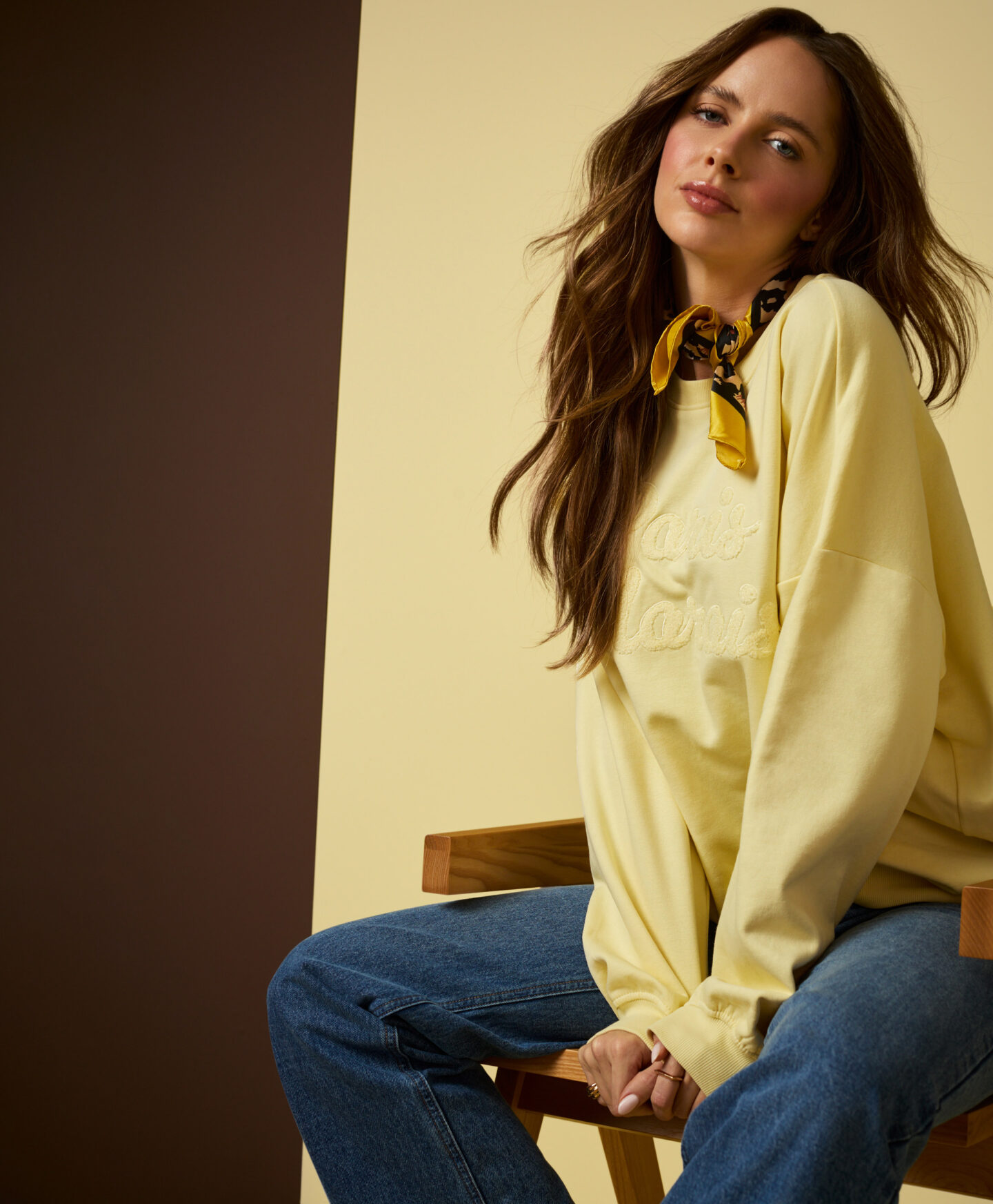 felpa gialla da donna