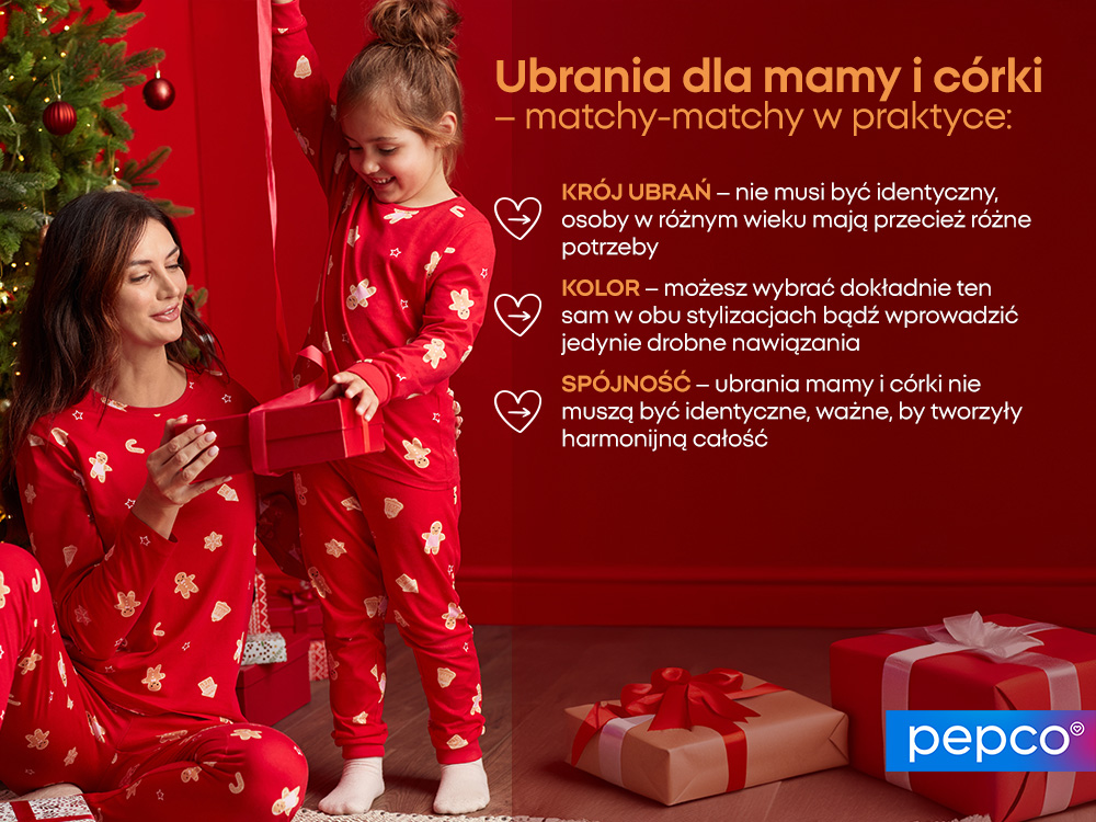 Ubrania dla mamy i córki – matchy-matchy w praktyce: - infografika