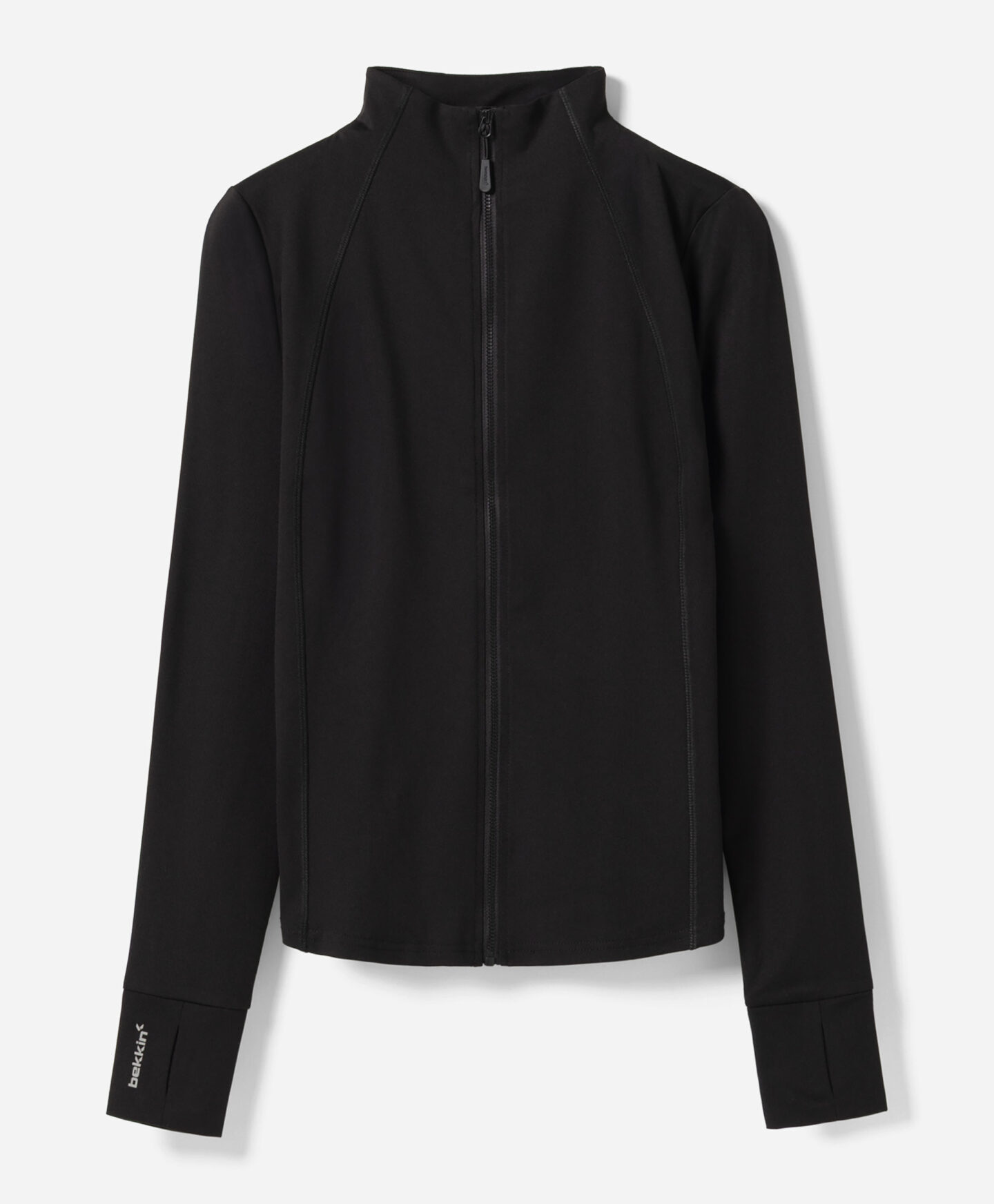 maglia bekkin nera con zip donna