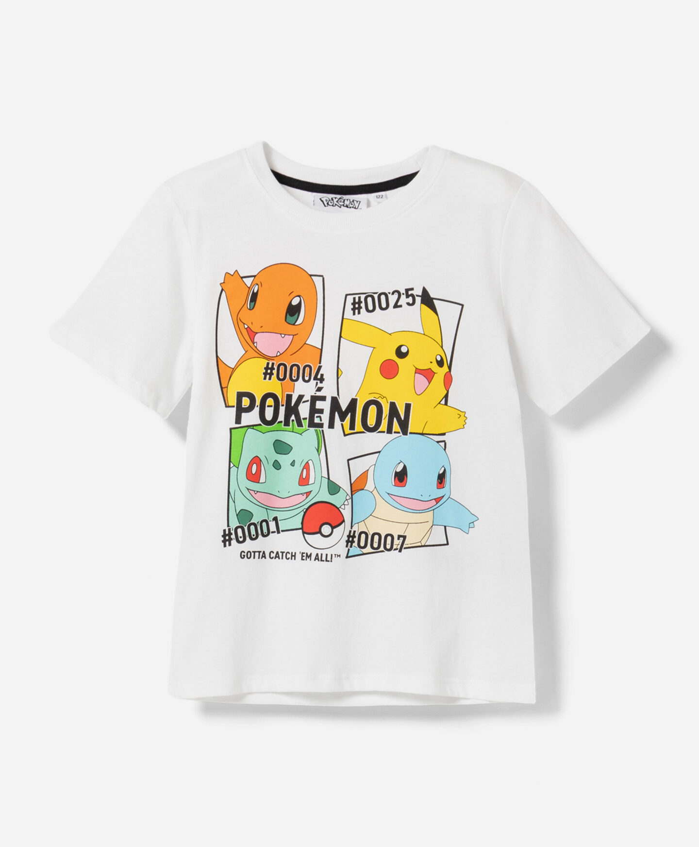 t-shirt bianca pokémon da bambino