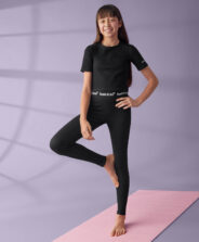 Legginsy dziewczęce Bekkin czarne