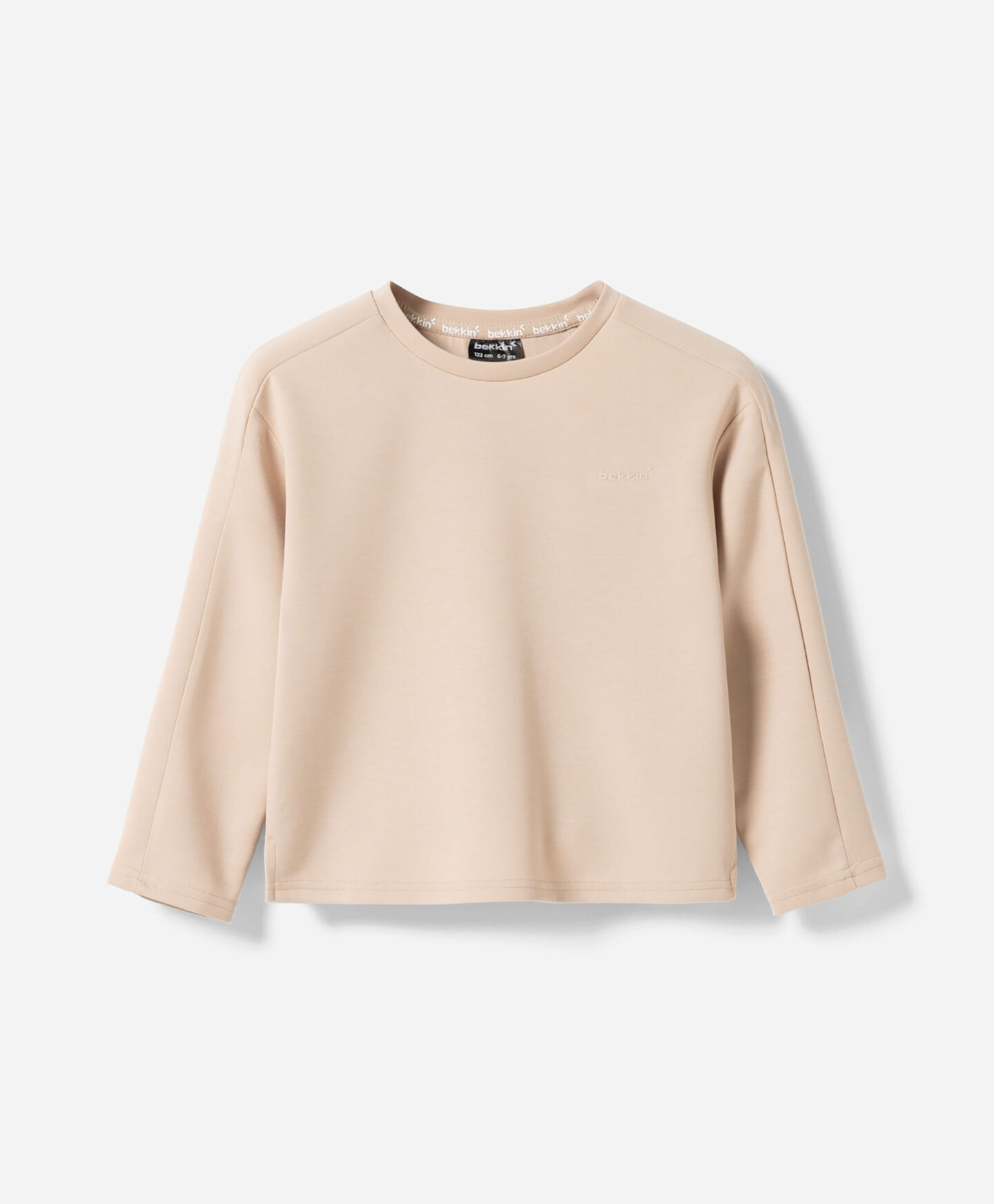 felpa beige bekkin da bambina