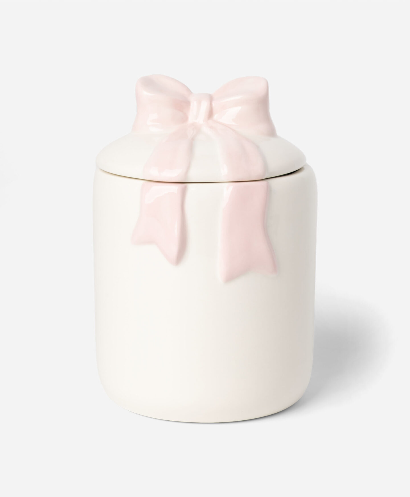 contenitore bianco con fiocco