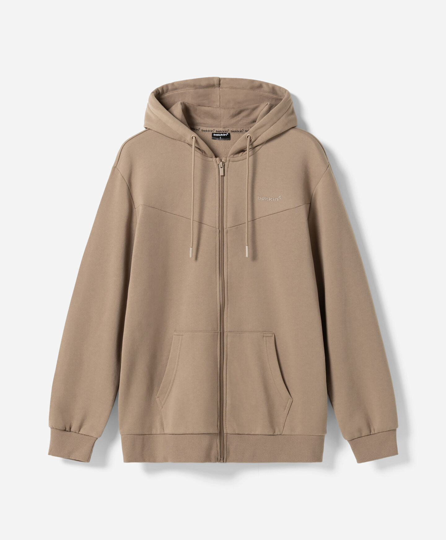 felpa beige bekkin da uomo