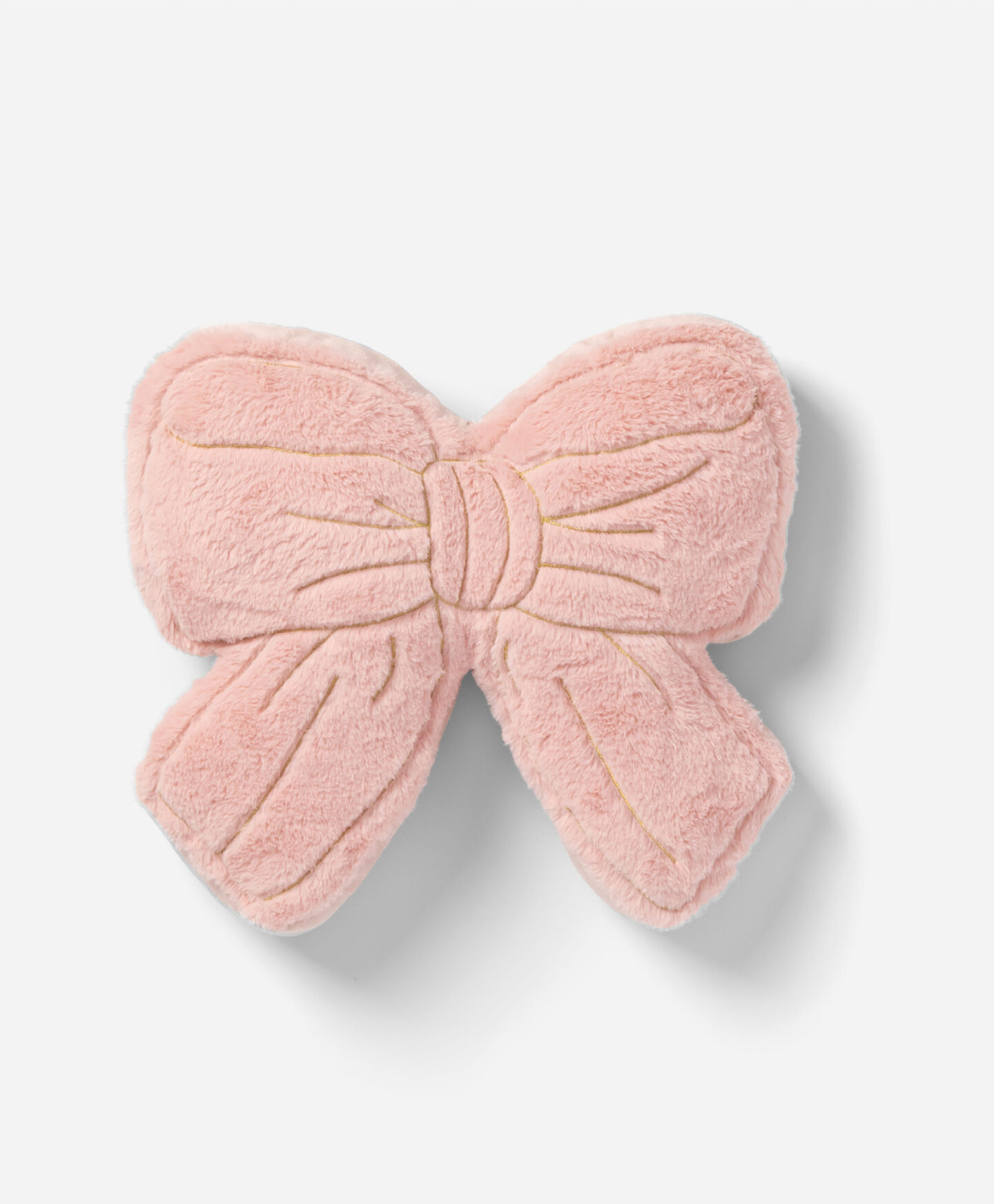 cuscino a forma di fiocco rosa