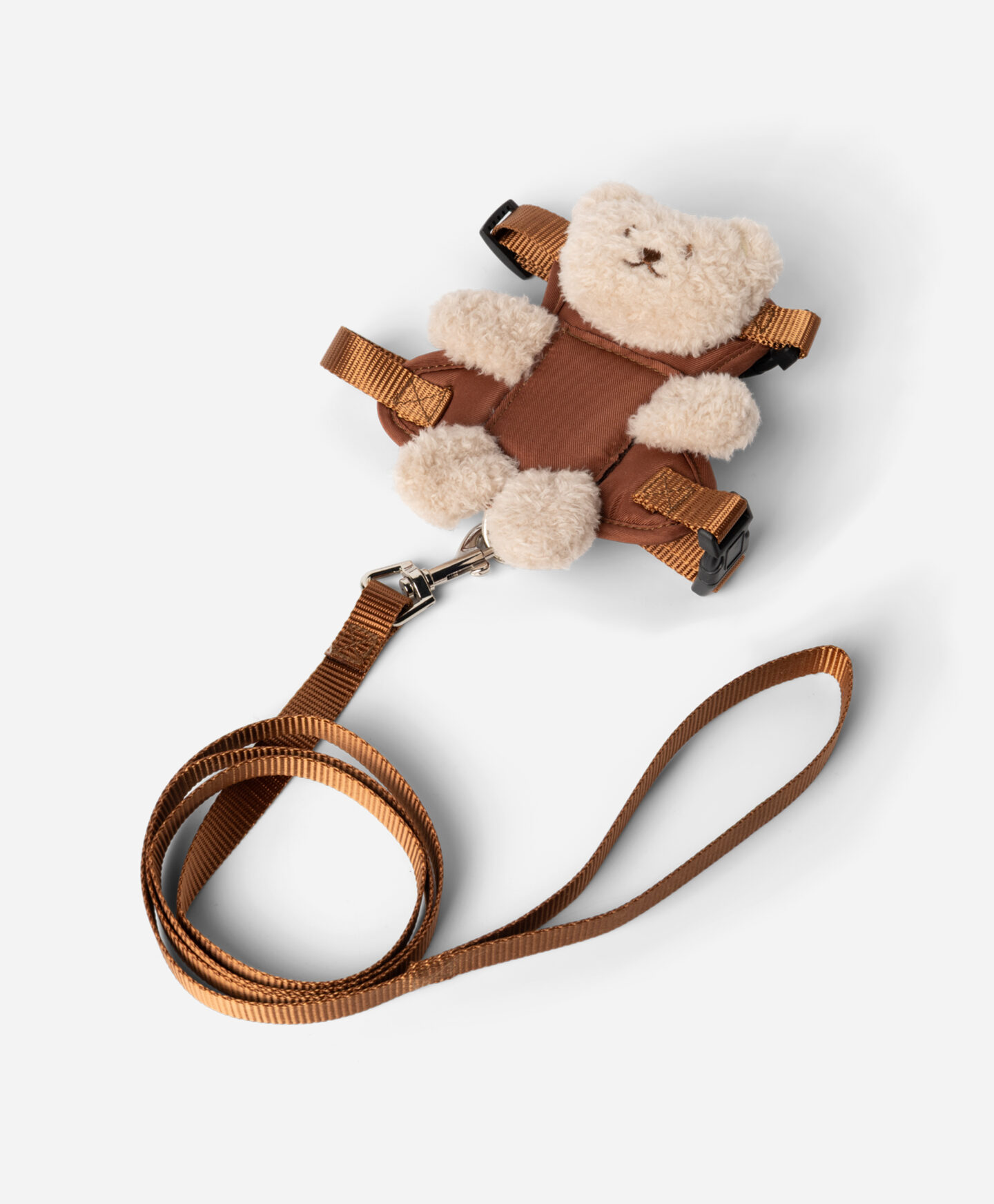 pettorina marrone con orsetto 3d