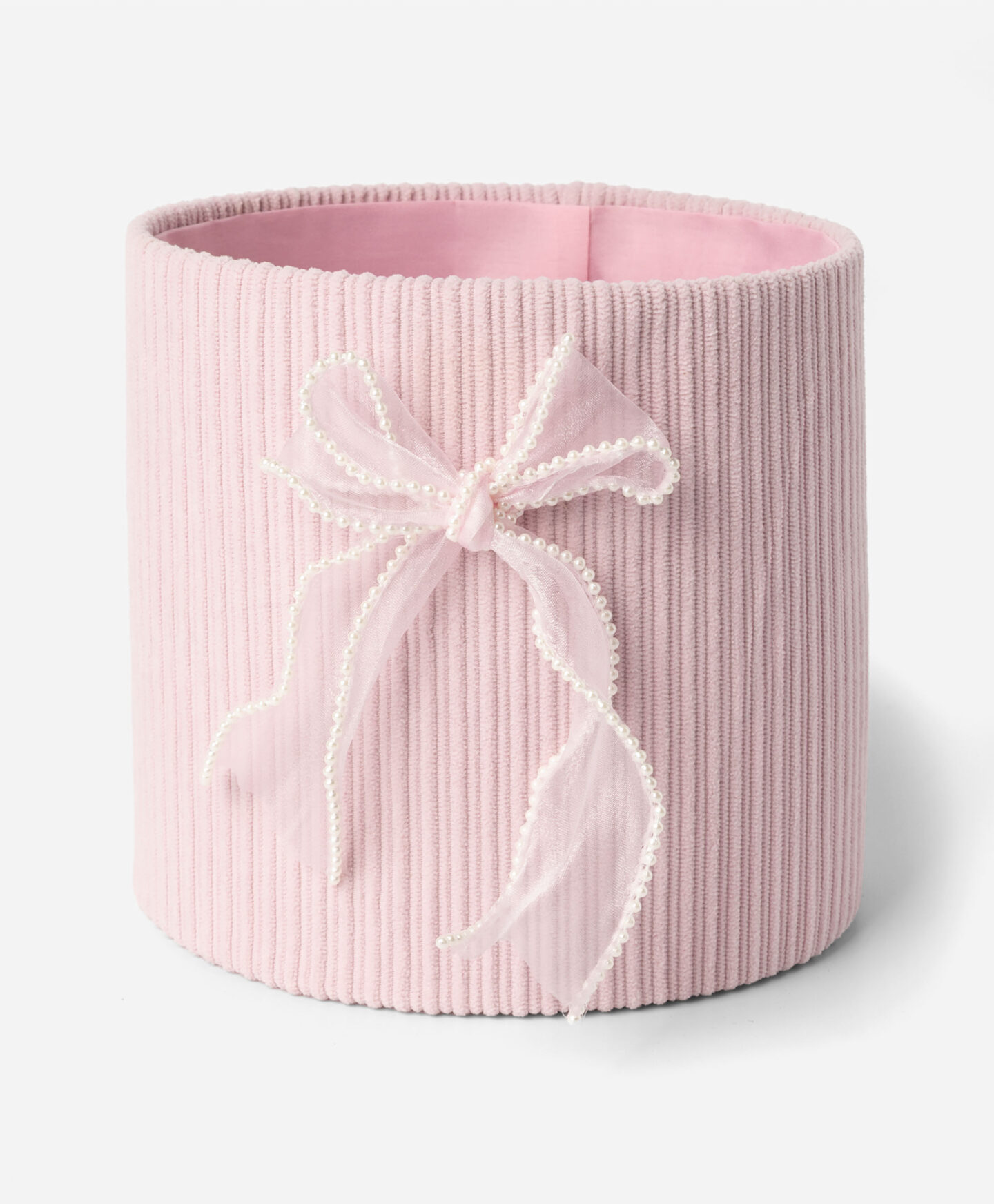 scatola piccola rosa con fiocco